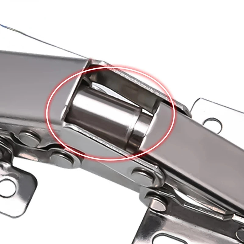4Pieces Cabinet Hinges Drilling-free 90 Degree Hinge Cupboard Door Hydraulic Hinges Soft Close With Buffer Furniture Hardware