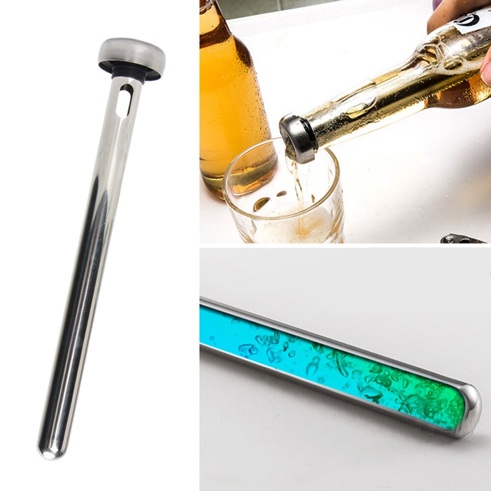Stainless Steel Beer Chiller Stick Beverage Cooling Rod Cooler Frozen Bar Tool