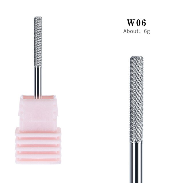 Brocas para uñas 5 en 1, removedor de cutículas de acrílico, broca de acero de tungsteno, herramienta de manicura y pedicura para salón de casa: W06