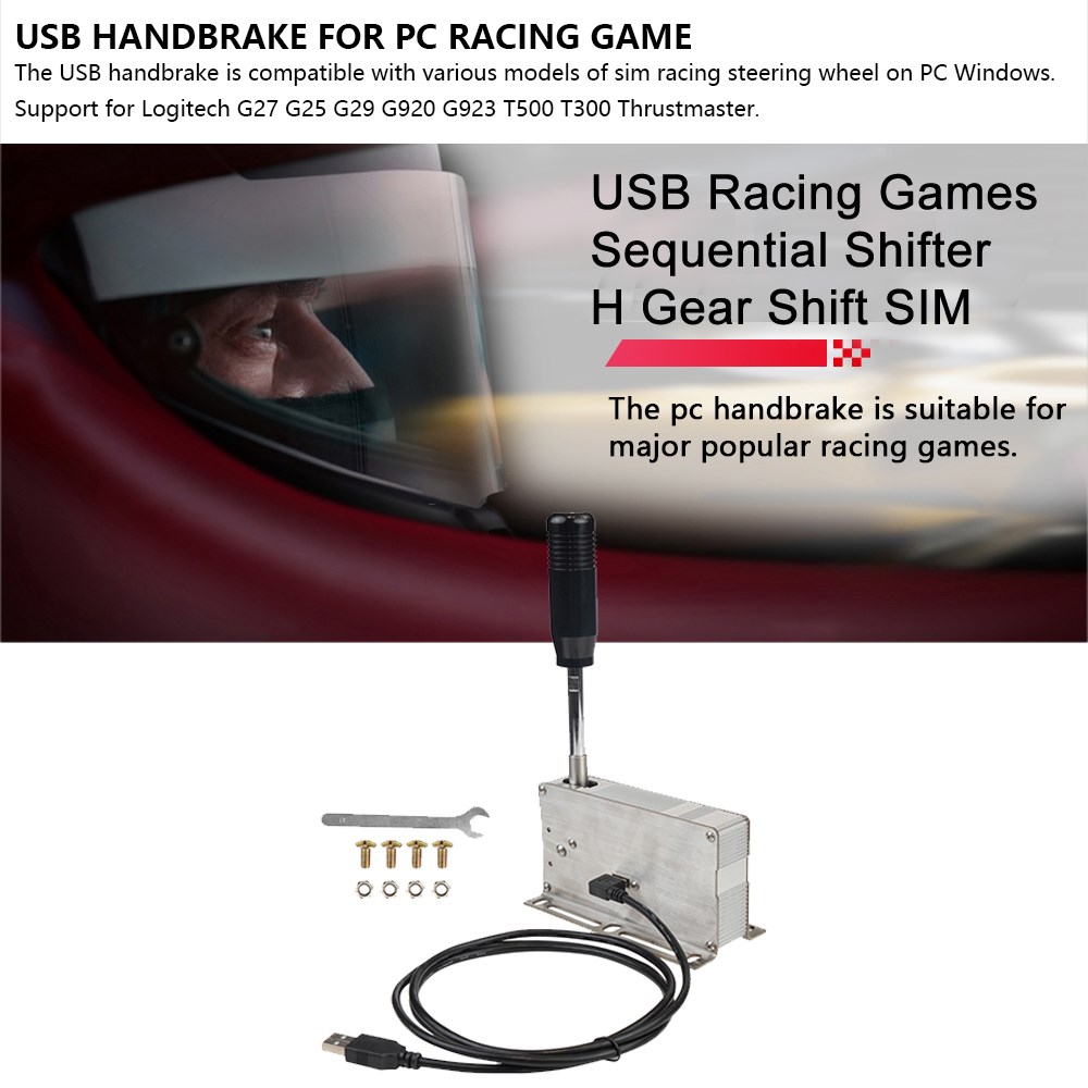 PC USB, juegos de carreras, cambio secuencial, cambio de marchas, SIM para Logitech G920 G923 G25 G27 G29 Thrustmaster T300RS/GT T500 para ETS2