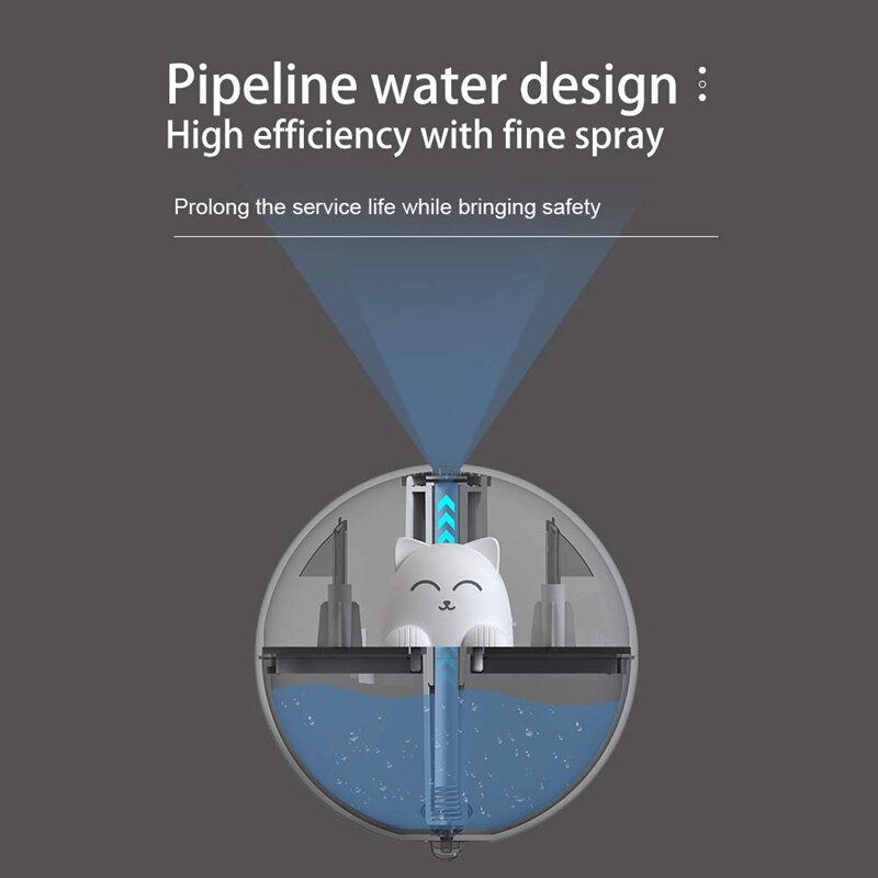 Cute Humidifier, with Night Light,Can Be Used to Decorate the Room or As Kids ,USB Portable Small Humidifier