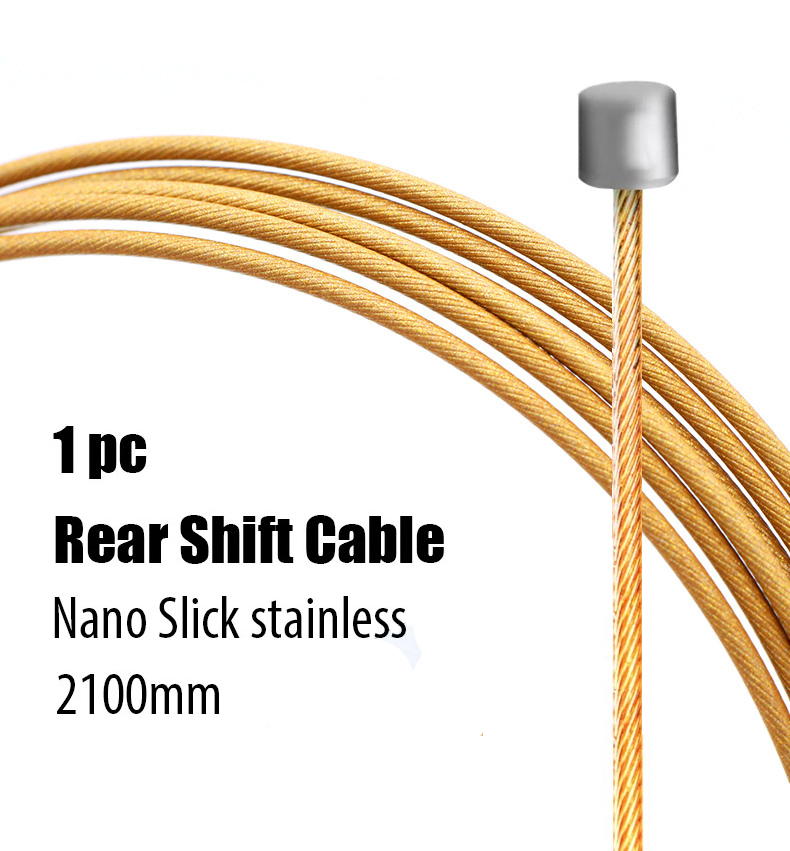 1pc innervaier til landeveissykkel, mtb-sykkel, wireline, terrengsykkel, girspak, girskifter, bremsekabler, polert, glatt rustfritt stål: Marineblå