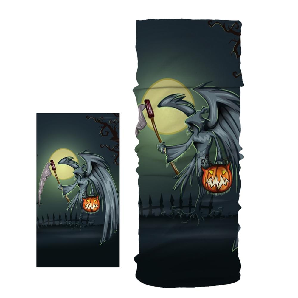 Bat Pumpkin Halloween Pattern Head/Face/Mask Neck Bandana Scarf Dual-use Magic Tube HeadScarf Cycling Sport Headwear Turban: S  18