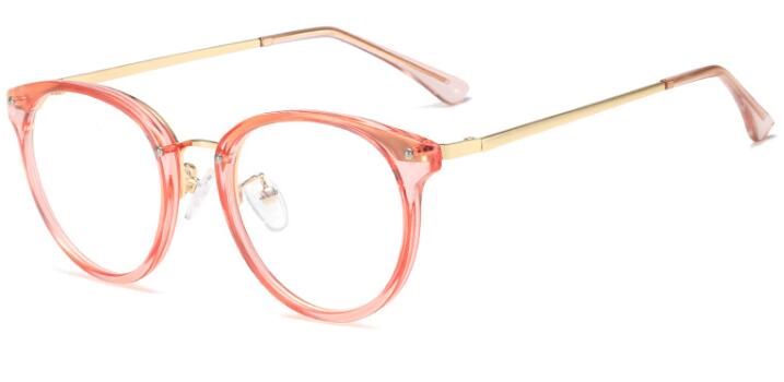Gafas claras para mujer, lentes transparentes para ordenador, protección de ojos, óptica, marco de leopardo: C2 pink clear