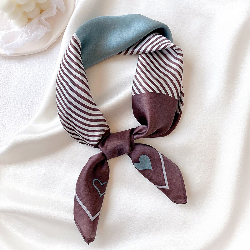 Brand Silk Square Scarf For Women Small Shawl Kerchief Neck Scarves Female Headband Scarfs For Ladies