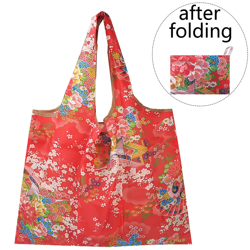 Große Größe Mehrweg Faltbare Einkaufstasche Tote Tasche Eco Tasche T-shirt Tasche Wasserdichte Ladenbesitzer Taschen Handtaschen: 868-zhongguohong-13