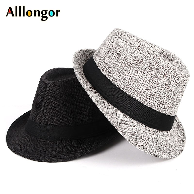 Sombrero Fedora de manga corta para hombre y mujer, gorra de Jazz negra, estilo británico, chapeu, Panamá, otoño