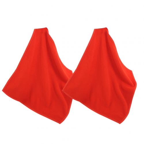 2Pcs Microfibre Cleaning Auto Soft Cloth Washing Cloth Towel Duster 25*25cm Car Home Cleaning Micro fiber Towels: Red