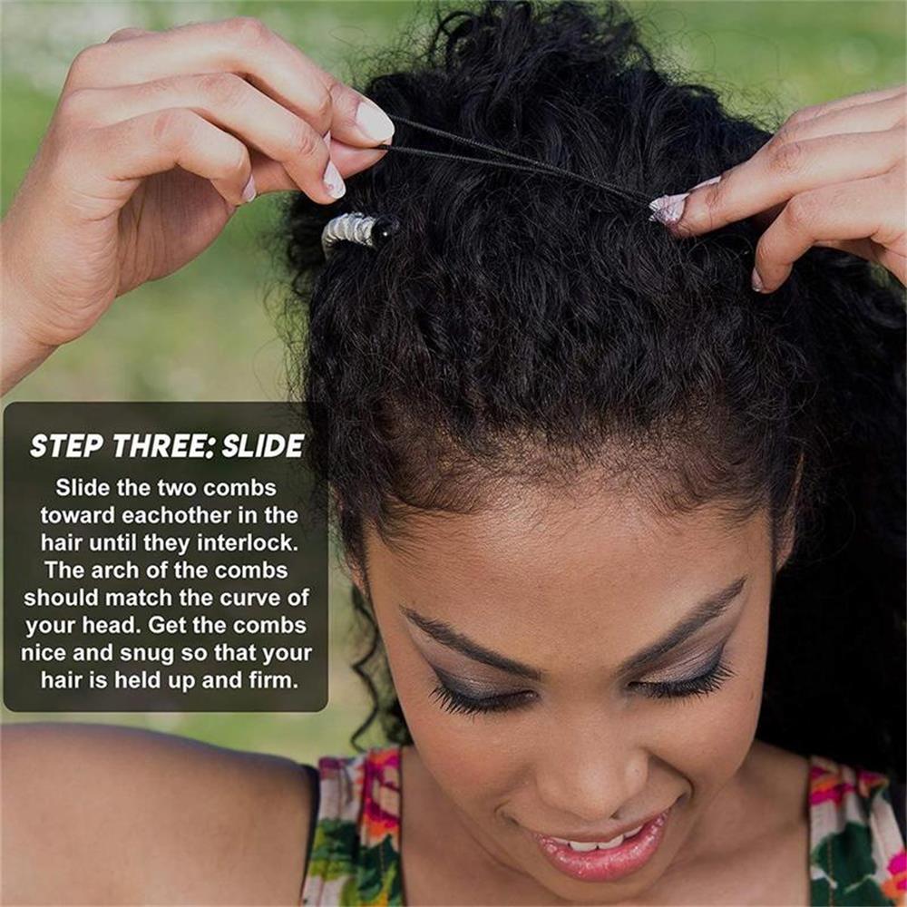 1PC Vintage Unisex Lazy Banana Combs Stretchable Metal Hairclip Head Massage Stretchable Comb Hair Styling Tool Acces