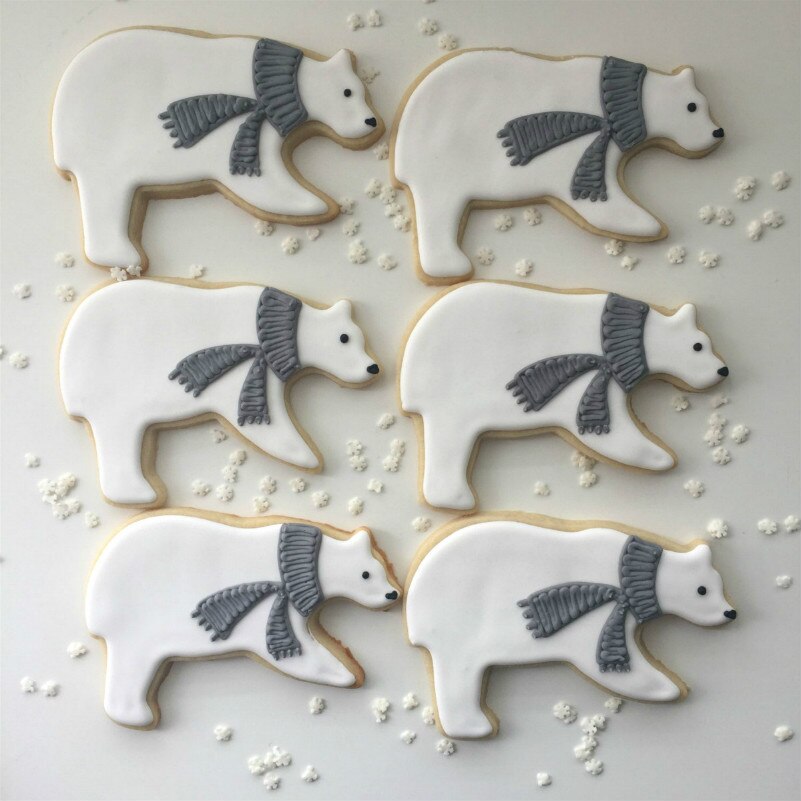 KENIAO Grizzly Bear Cookie Cutter Woodland Animal Fondant / Biscuit / Food Cutter for Kids - 13.1 x 8.7 cm - Stainless Steel