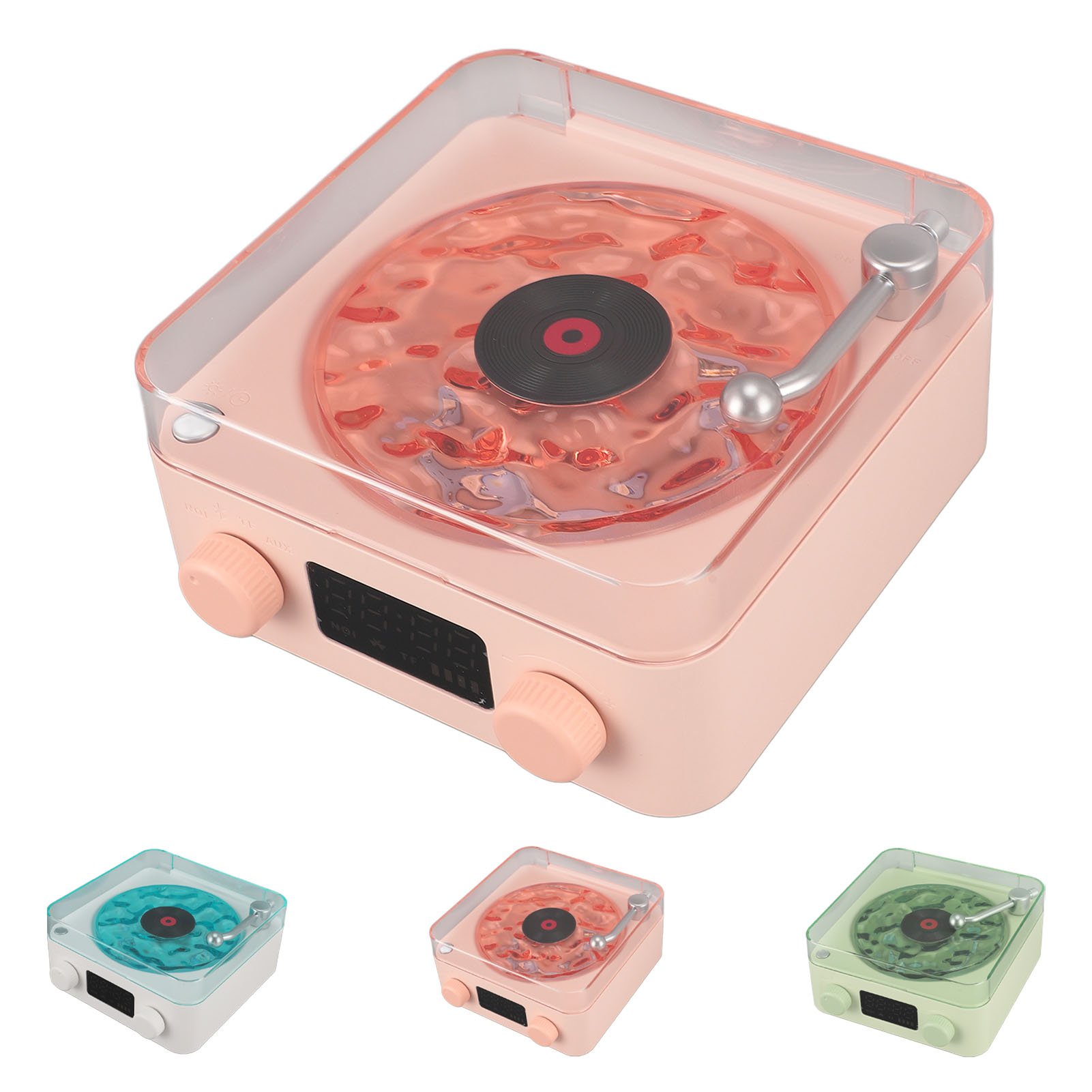 Platenspeler Speaker 3 In 1 Draagbare Bluetooth Speaker Oplaadbare Stereo Geluid Multifunctioneel Stijlvol Voor Woonkamer