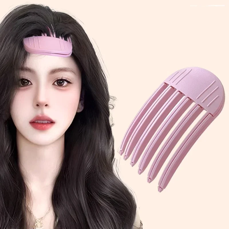 2 pçs fofo hairpin curling franja clipes raízes de cabelo volumizing grampos de cabelo conjunto feminino curling clipe fixo moda volume rolo de cabelo: Champagne