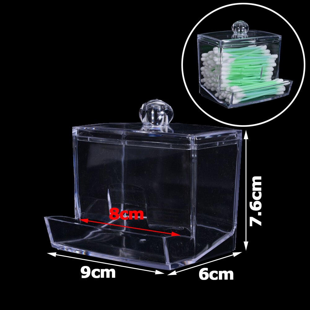 Storage Box Acrylic Multifunctional Round Storage Box Container Cotton Pad Cosmetic Makeup Organizer Jewelry Holder Candy: 1 PC Style E