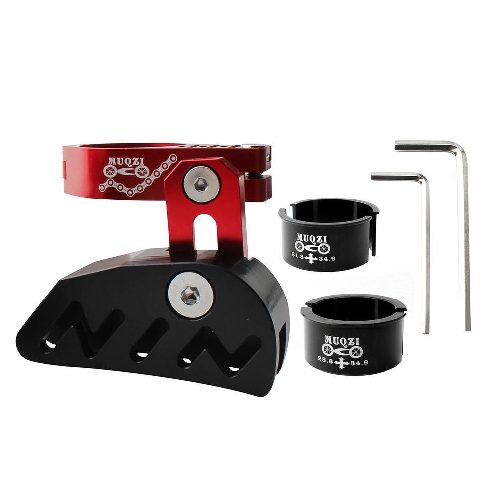 Fiets enkelvoudige schijf kettinggeleider beschermer mountainbike aluminiumlegering kettingspanner mtb rode fiets onderdelen accessoires