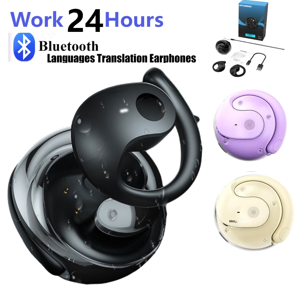 Echtzeit-Sprachübersetzer-Kopfhörer, Bluetooth 5.3/5,4, gleichzeitige Interpretation, Kopfhörer, AL-Sprachübersetzer-Ohrhörer