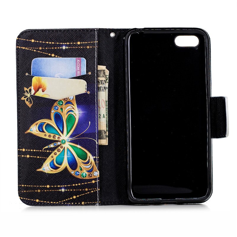 Coque honor 7a pour huawei honor 7a, étui portefeuille à rabat en cuir pour huawei dua -l22, version russe 5.45 7a
