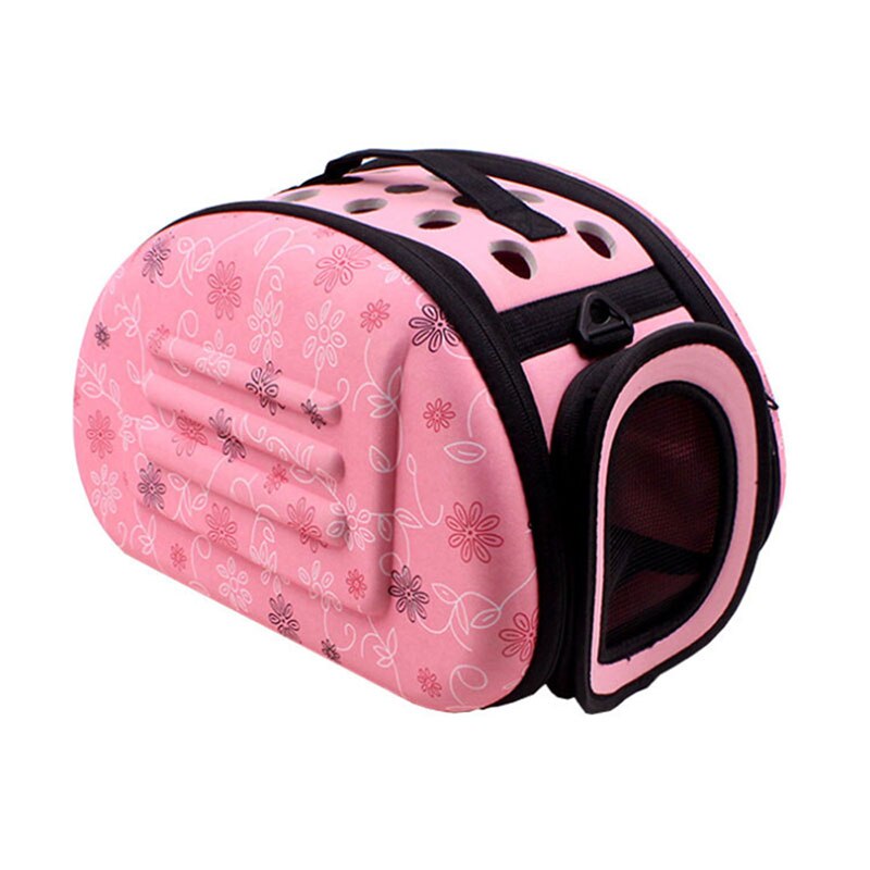 Dog Carrier Handbag Puppy Cat Travel Portable Foldable Mesh Shoulder Bag EVA Breathable Carrying Case Outdoor Kennel Pet Supplie: Pink / M