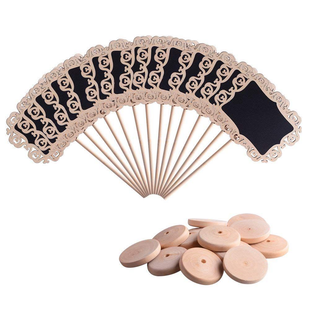 14 Pcs Mini Decoratieve Grens Krijtbord Borden Met Stand Black Board Voor Bruiloften Plaats Kaarten, Partijen, message Board Tekenen Een