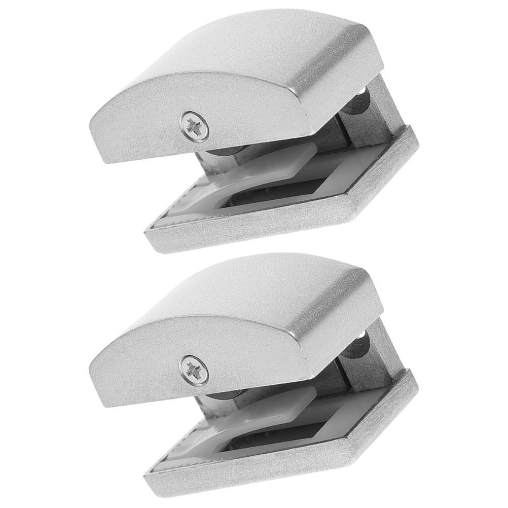 2 Pcs Glass Guide Shower Door Bottom Guide Sliding Door Stopper Aluminum Alloy Bumper Track Guides For Doors Anti Swing Function