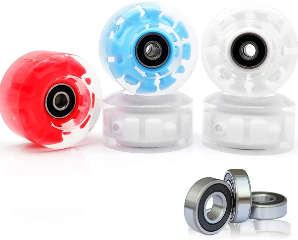 Luminous Light Up Quad Roller Skate Wheels Bearings Installed Pop-Quad Roller Luminous roller skate roller skate wheels