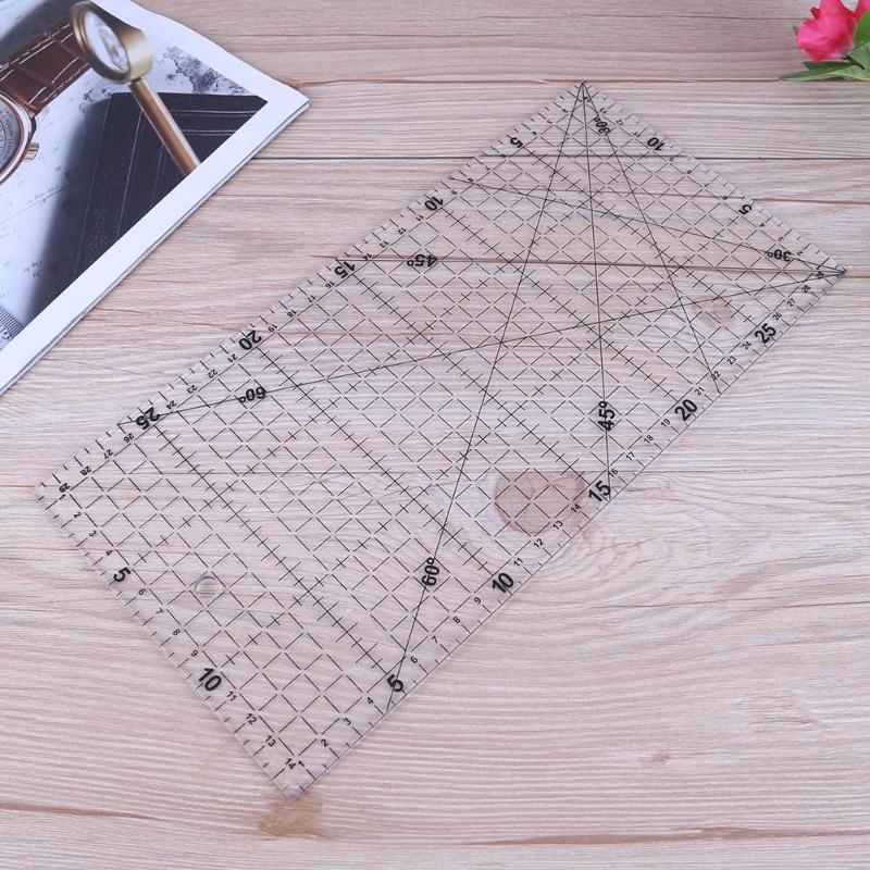 Sew Patchwork Ruler Tailor Tools DIY Fabric Cloth Patchwork Ruler DIY Manual Grid Cutting Sewing Machine Accessories
