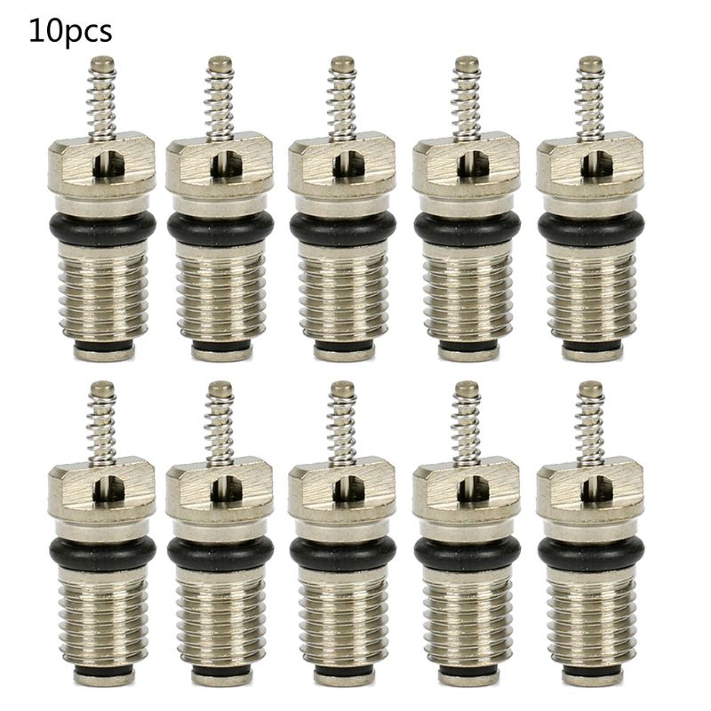 10 Uds AC R134A núcleo de válvula de aire acondicionado para coches automotrices núcleos agujas Kit de reparación resistente al calor