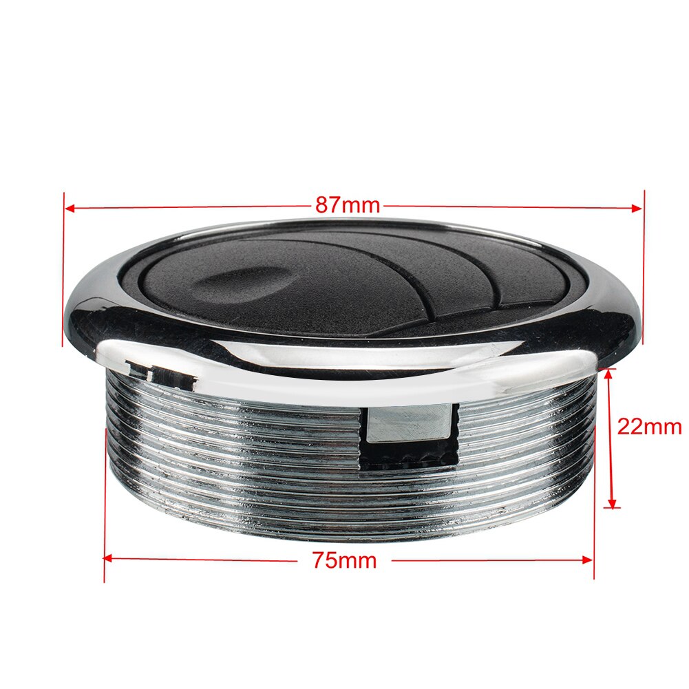 75mm 46mm Air Vent Universal Air Conditioning Outlet with Chrome for RV Bus Air Conditioner Vent Replacement Car Accessories