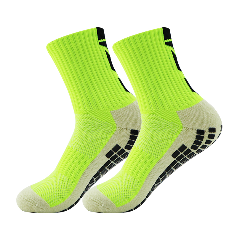 Calcetines de fútbol antideslizantes para fútbol, antihombres, adolescentes, niños, calcetines deportivos con agarre, calcetines de en negro, blanco y azul: Azul