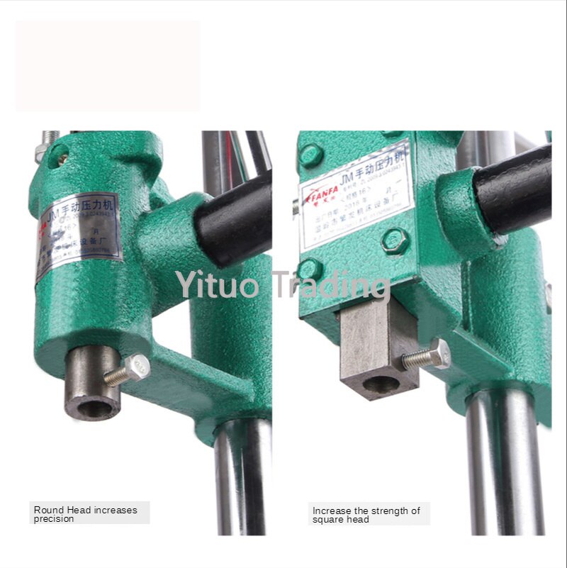 Mała prasa ręczna ambona przemysłowy mikro wykrawarka prasa regulowana wysokość JM-16 kwadratowa głowica okrągła prasa aluminiowa biegun