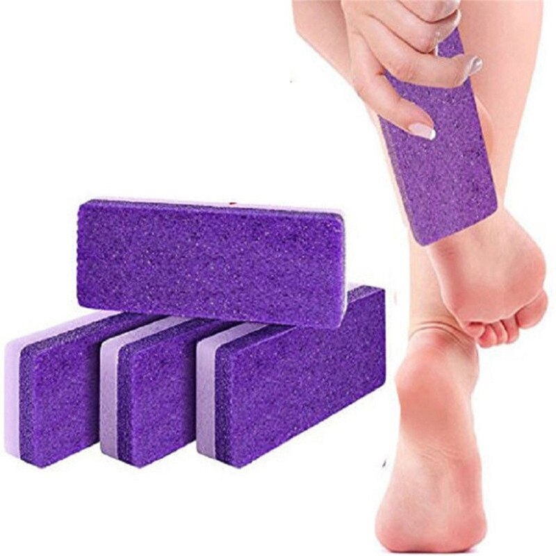 Exfoliante Morado para el cuidado de los pies, herramienta de pedicura, piedra pómez, exfoliante, eliminador de callos de piel dura muerta, limpiador para el cuidado de la piel, 1 ud.