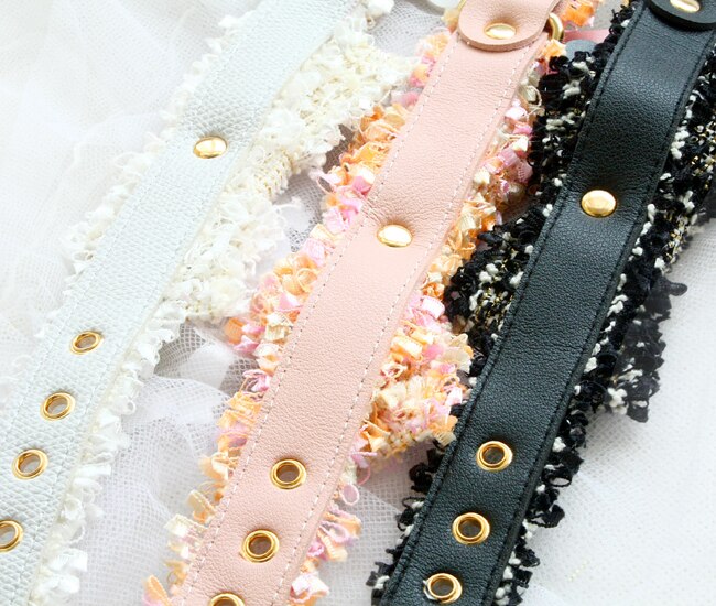 Hundhalsband klassisk chi**el stil tweed vintage rosett husdjurshalsband hundtillbehör pudel maltesisk fransk dra italien