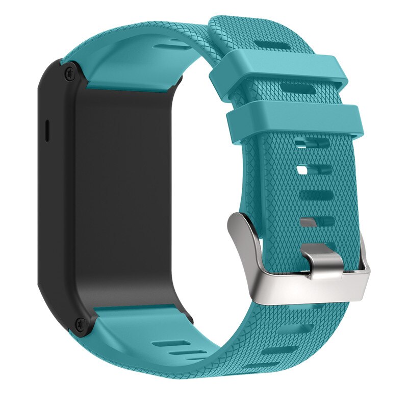 Sport silikonrem för garmin vivoactive hr handledsrem armband band band för garmin vivoactive hr utbytesband armring: Cyanblå