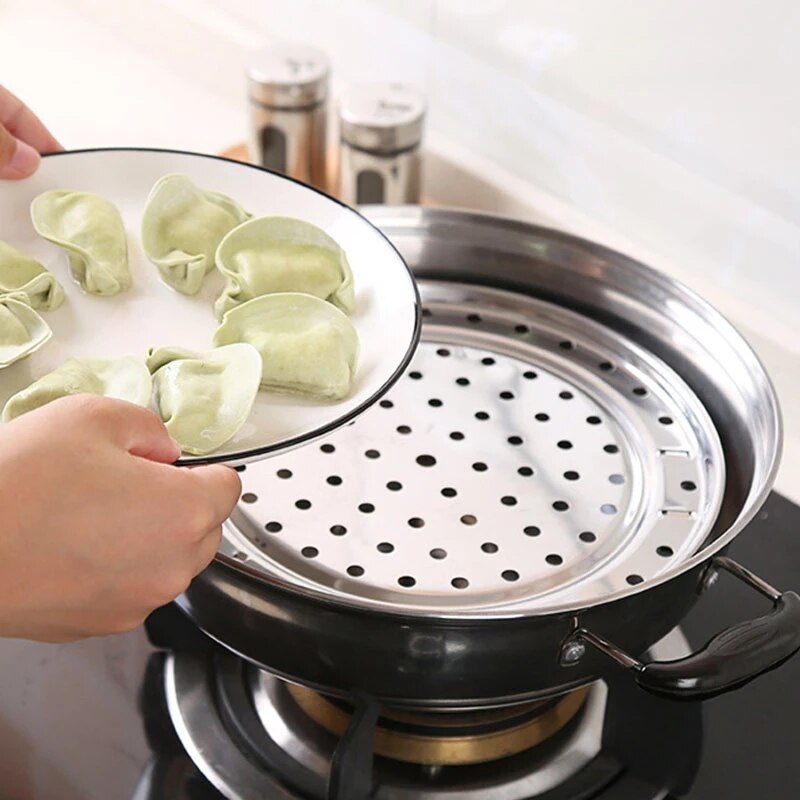 Steam Rack Kitchen Three-Legged Steamed Buns Steamed Rack Multi-Function Stainless Steel Vegetable Rack Water Shelf Steamer