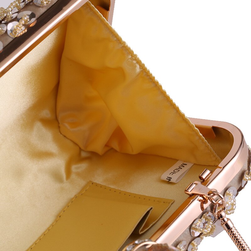 Chi Belle top luxury paillette shining extravagant evening clutch bag silk-stocking banquet bracelet trendy case wallet