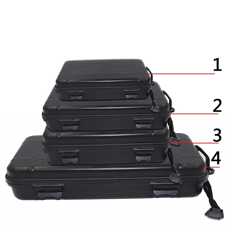 Universal Waterproof Anti Fall Black Plastic Storage Box Flashlight Light Torch Lamp Case Box 20*11*4.5cm lighting accessories