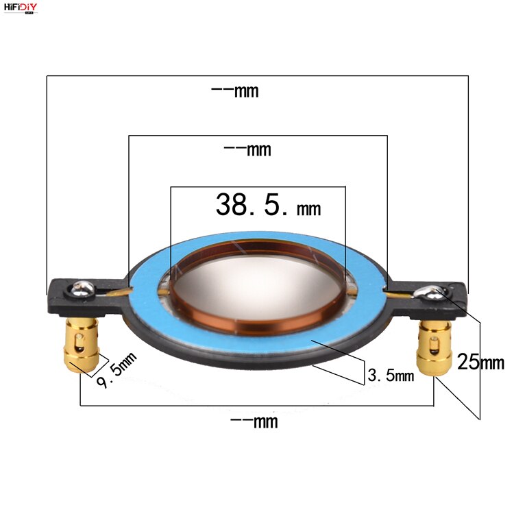 HIFIDIY LIVE 34.5 38 44.5 51.5 72 74 Core Tweeter Voice Coil Membrane Titanium Film Treble Speaker Repair accessories DIY Parts: 2 Pieces / 38.5