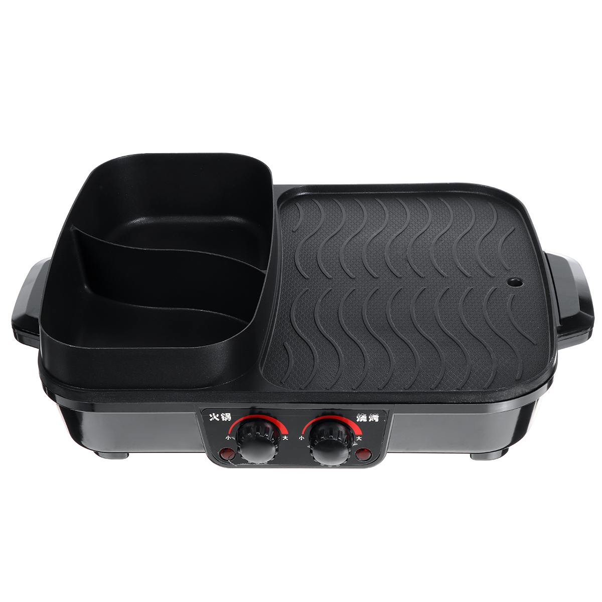 1500W 220V Elektrische Bakplaten Elektrische Grill & Pot Non-stick Indoor Bakken Platte Pan Home Rookloze hotpot Bbq Grillplaat