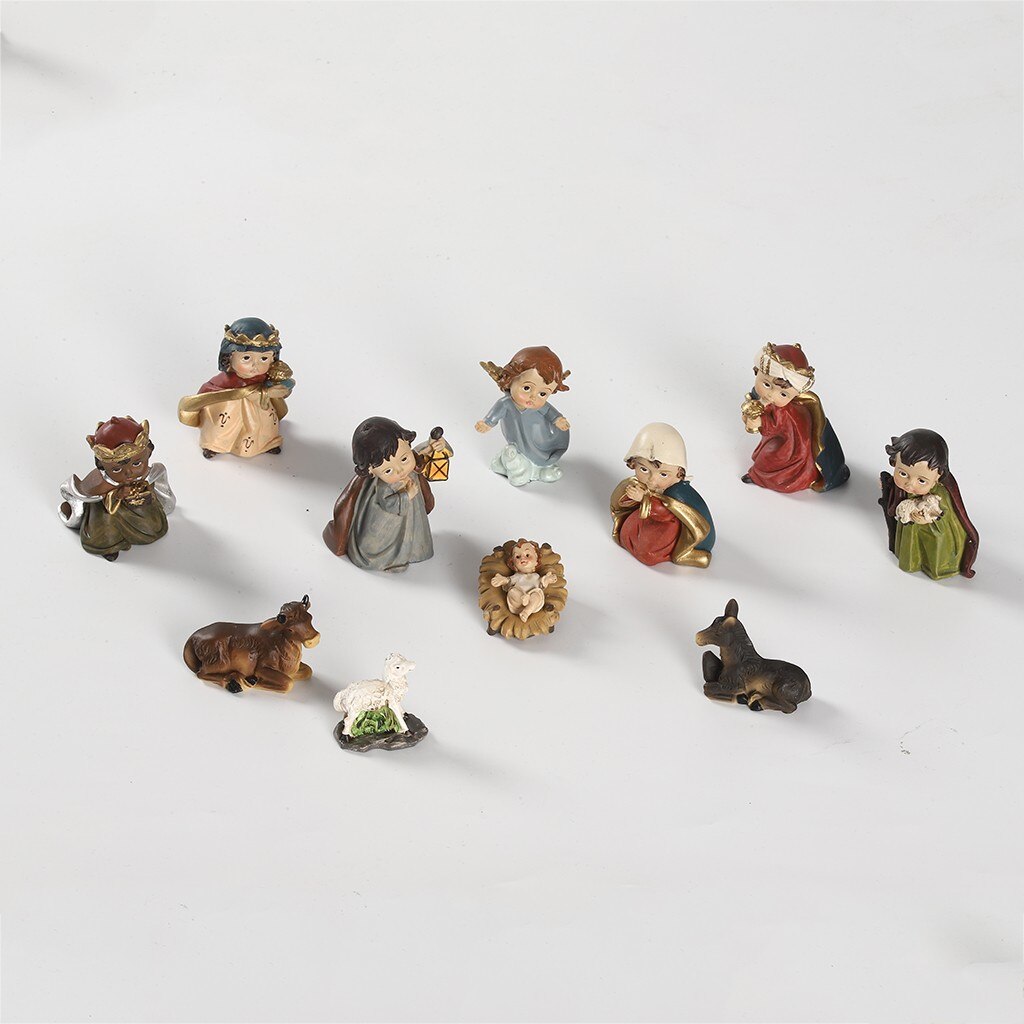 Elegante Profiel Kerststal, Omvat Heilige Familie Hars Decoratieve Figuren Elegante Profiel Kerststal Omvat Heilige Familie # S