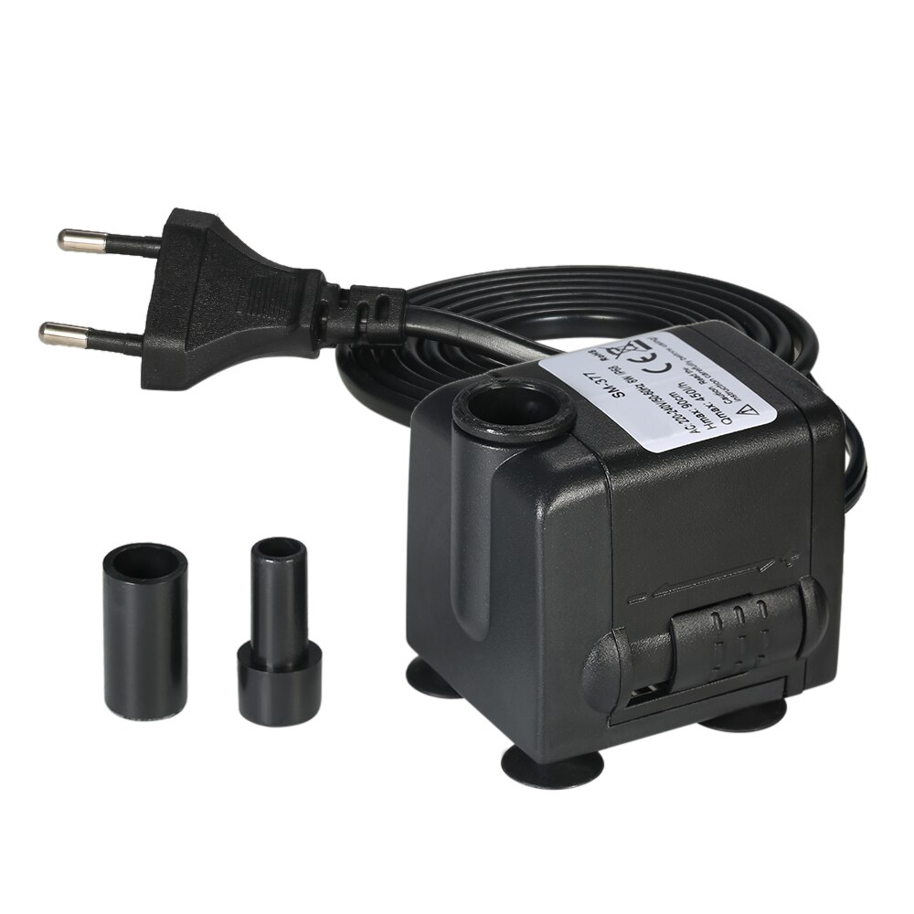 450L/H 6W zatapialna mini pompa robić akwarium fontanny stołbyć winnym staw ogrody wodne i systemy hydroponiczne z 2 dyszami