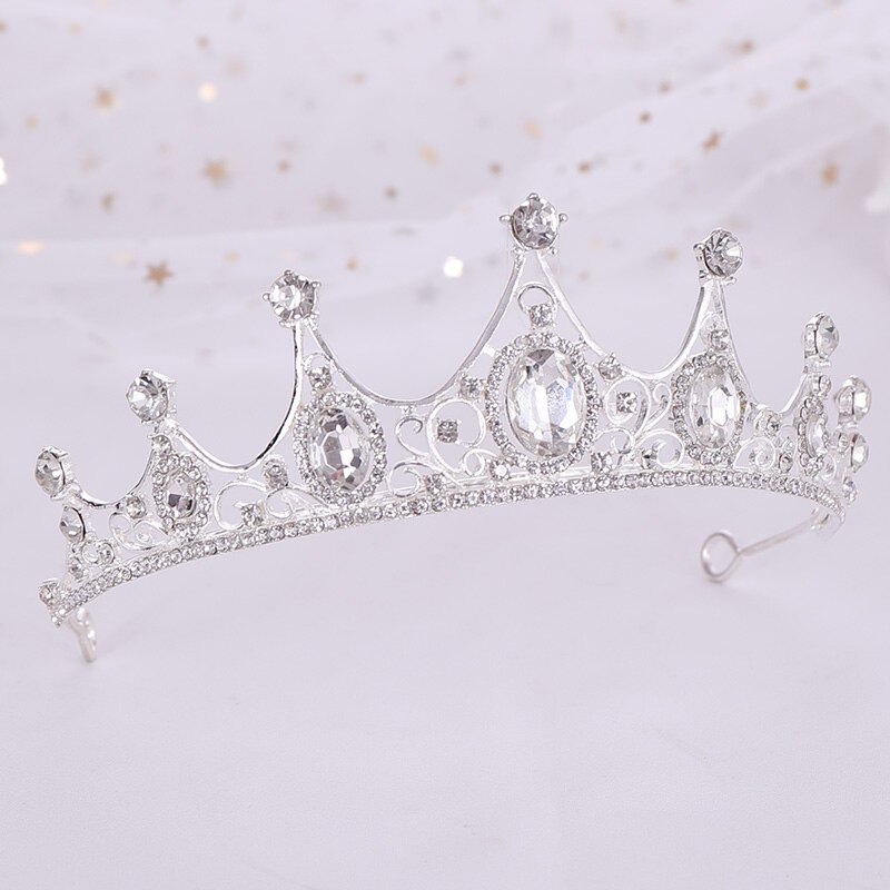 Bruiloft Haar Accessoires Barok Rhinestone Crystal Crown Wedding Crown Hoofdtooi Bridal Crown Bruids Haaraccessoires Tiara