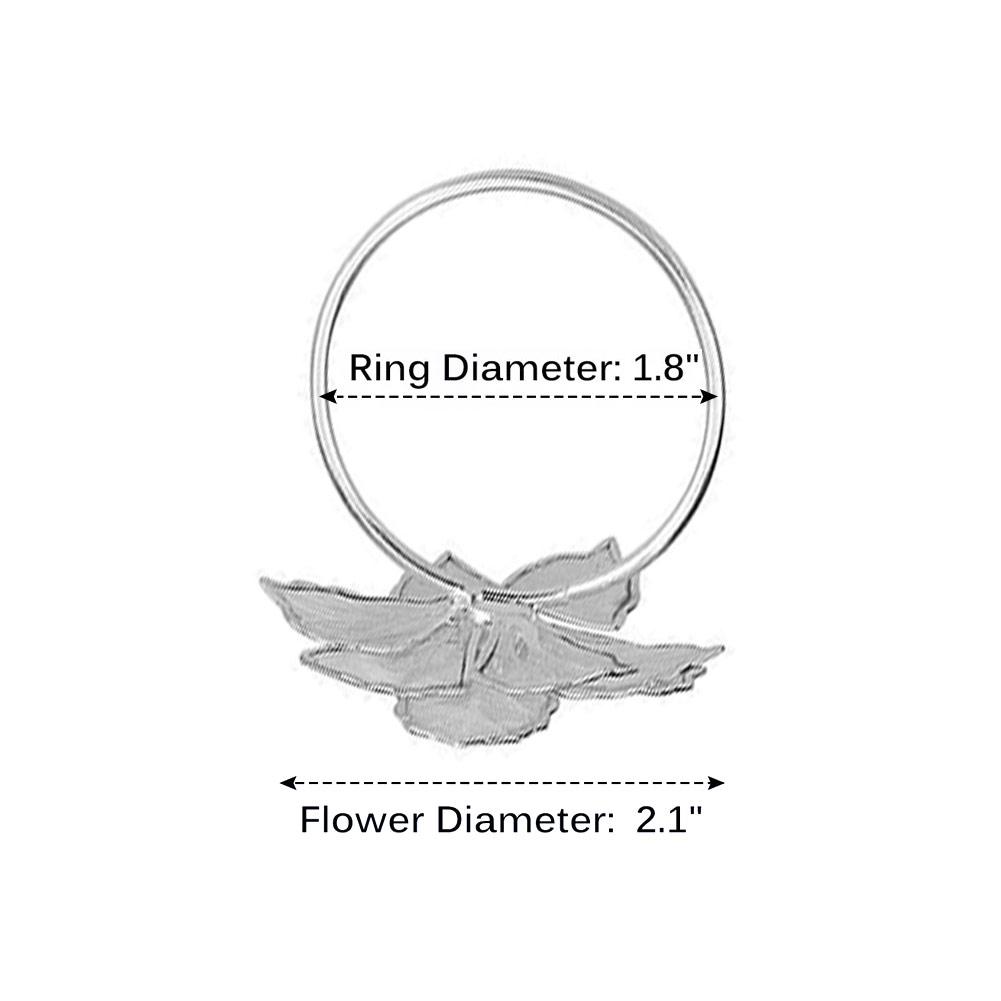 Anillos para servilletas con forma de flor dorados y plateados para bodas, , fiestas, banquetes, cena, clubes de Navidad, casa, 3 uds.