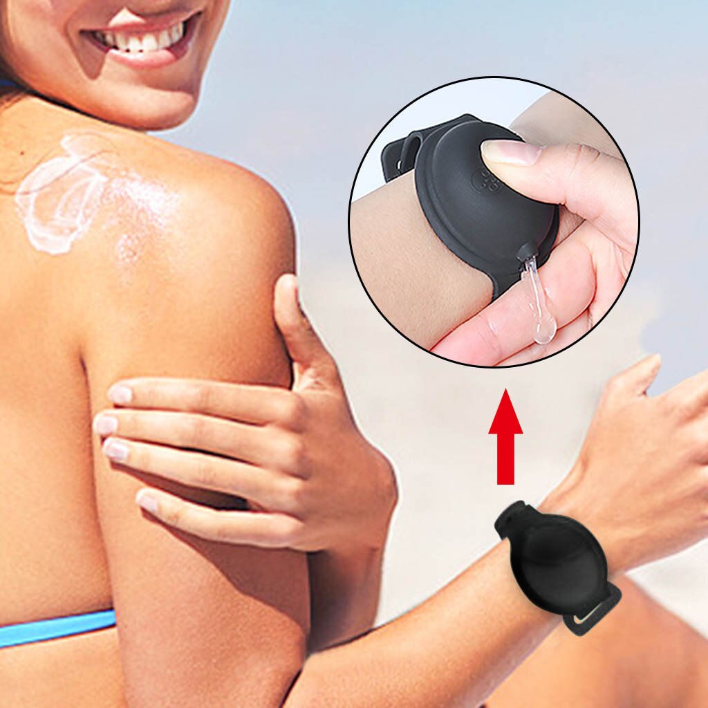 1/3Pcs Hand Sanitizer Dispensing Silicone Pumps Disinfectant Portable Bracelet Wristband Hand Dispenser 10ML With Break Bottle