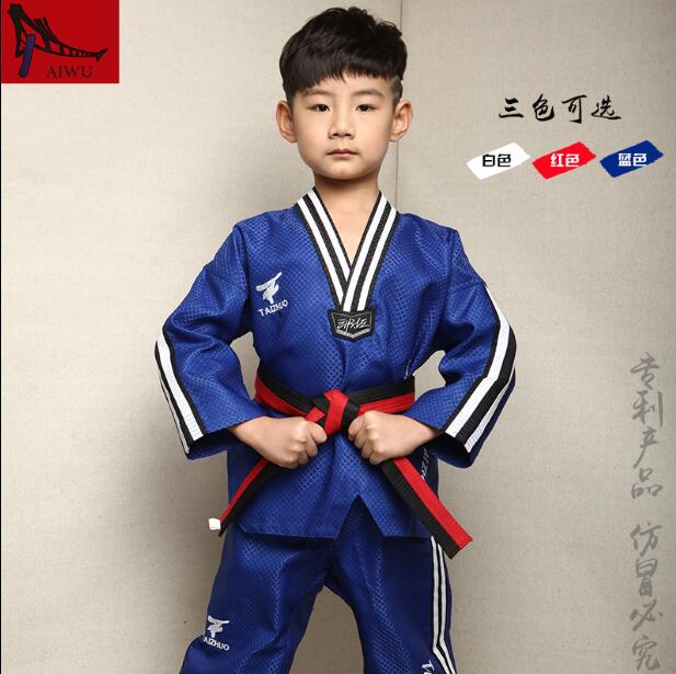 Ropa de Taekwondo multicolor para niños y niñas, dobok TKD, simple, 3 colores, novedad