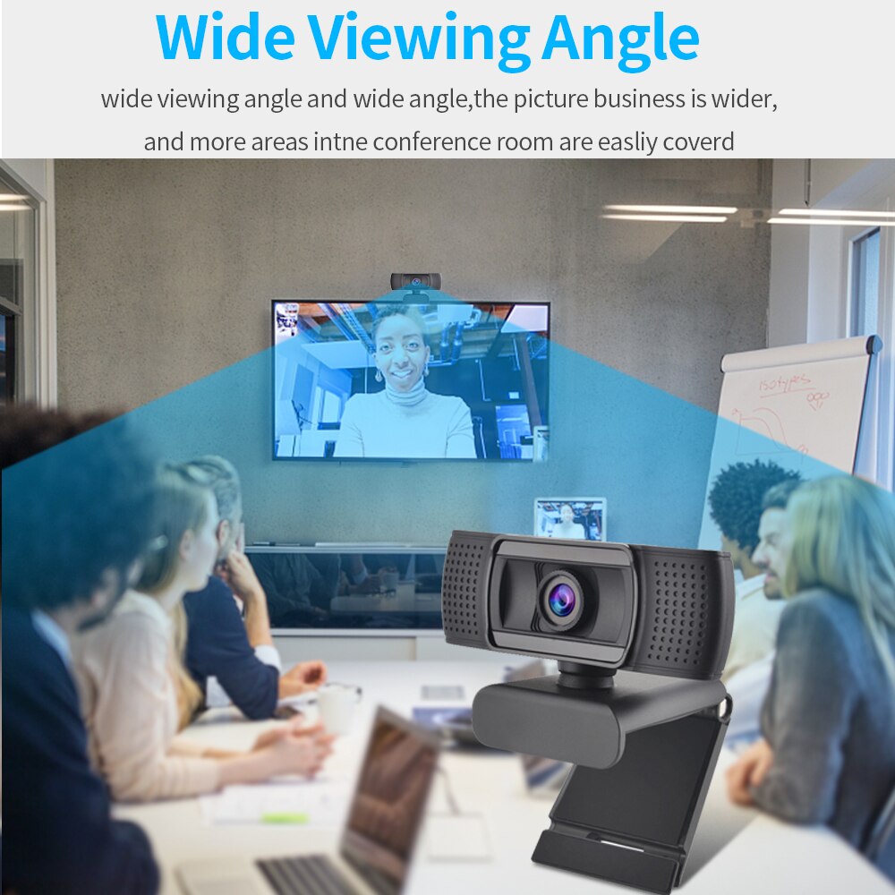 TISHRIC USB Webcam 1080P Web Camera With Microphone Rotatable Computer Camera For Live Broadcast Video Calling Conference