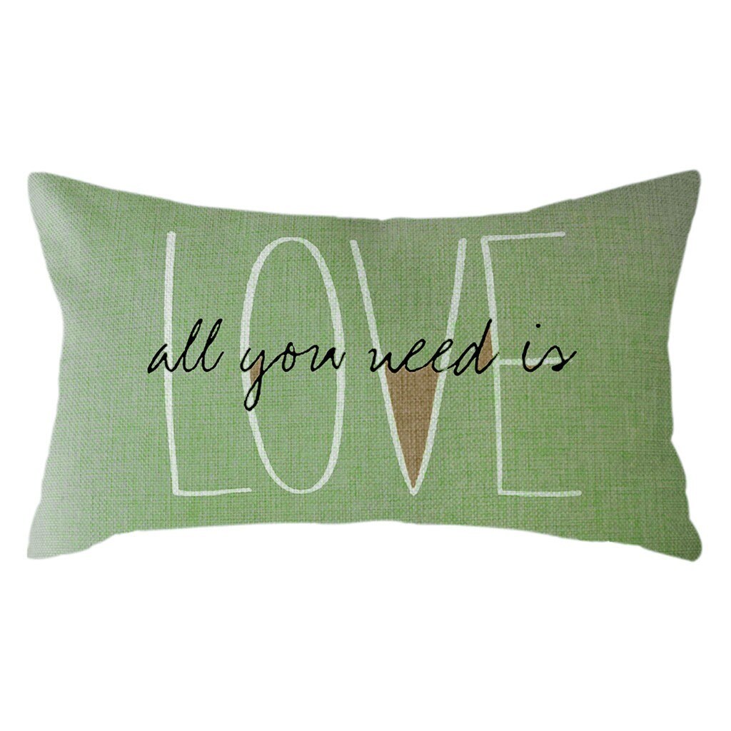 Minimalistische Valentijnsdag Kussensloop Linnen 30X50Cm Kussenhoes Woondecoratie Woonkamer Подушки Декоративные Cojines sofá: A