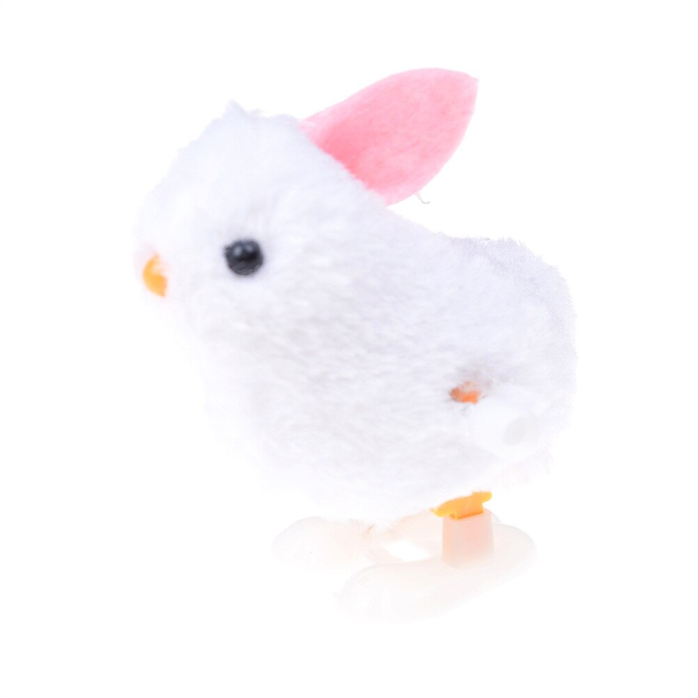 Rolig mjuk plysch kanin hoppar kanin docka leksaker vind upp påsk chick spädbarn barn plysch docka leksaker