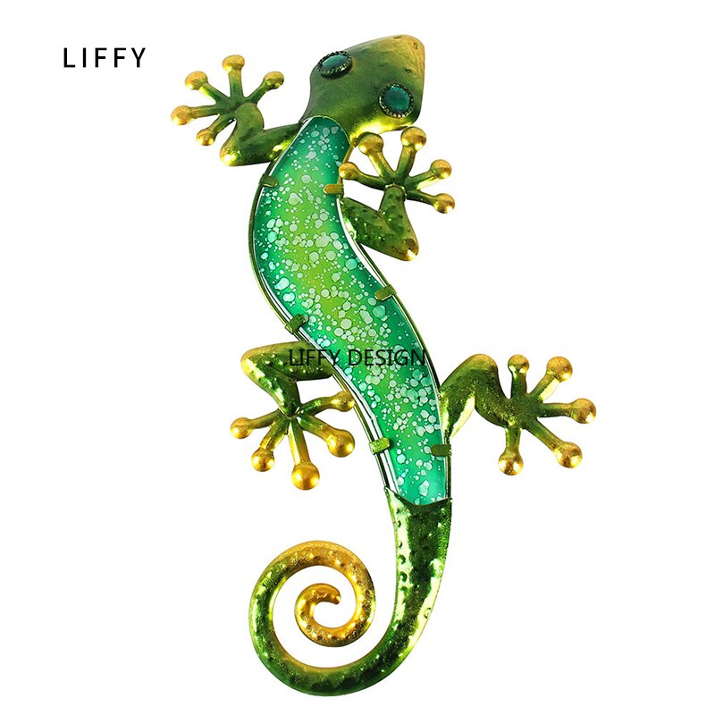 Decoración de pared de Metal de salamanquesa, ilustraciones para jardín, estatuas para uso en exteriores y accesorios miniaturas y esculturas: Default Title
