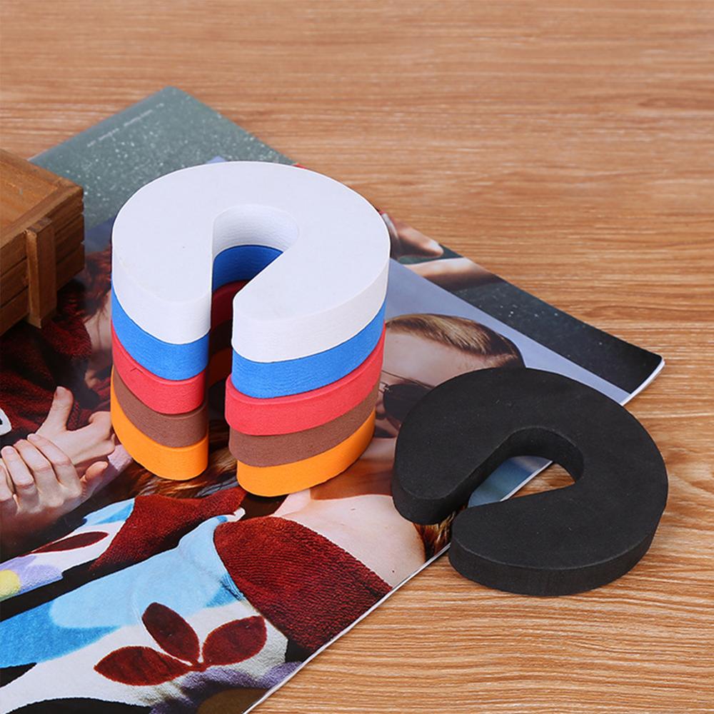 4 protectores de dedos multicolores para niños, protectores de seguridad suaves para puertas para bebés, tapón de puerta para niños, cerraduras seguras para bebés