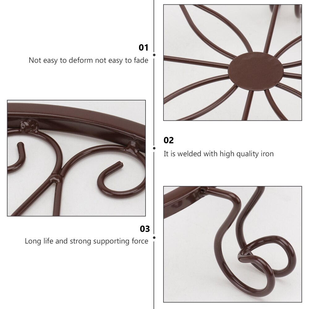 1Pc Classic Iron Flower Stand Flower Pot Stand Indoor Flower Pot Stand Decor