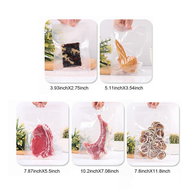 100 st/lot vakuumpåse matvakuumförslutare vakuumpåsar för mat sous vide förpackningsmaskin förpackningspåsar  #4o